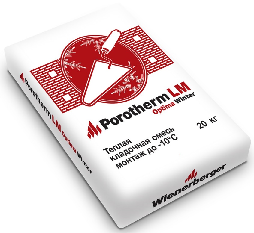 Смесь кладочная Поротерм LM Optima Winter-10 серый 20 кг