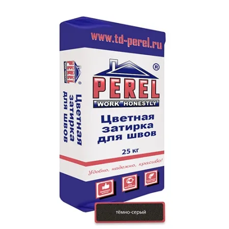 Цветная затирочная смесь Perel RL темно-серый 25кг
