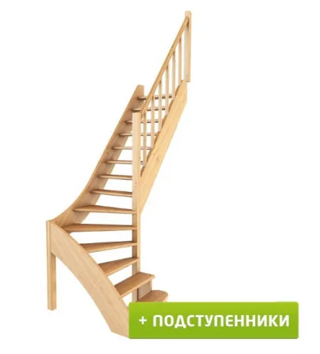 Лестница ЛС-07м/5 с подступенками П дуб