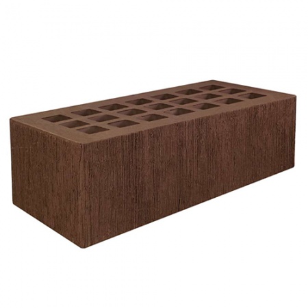 Железногорский кирпич лицевой 1,4НФ темно-коричневый бархат