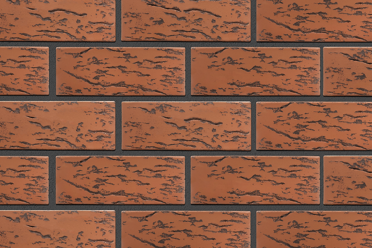 Белебеевский кирпич лицевой 1.4НФ Флеш Гранат рустик