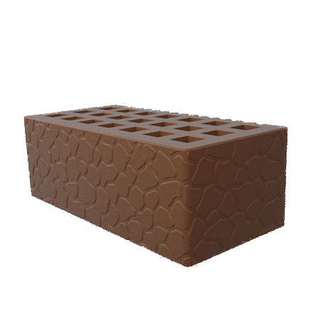 Саранский кирпич лицевой (СЗЛК) 1.4НФ шоколад черепаха