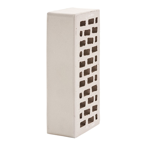 Кирпич ЛСР лицевой керамический пустотелый 1НФ светло-серый гладкий