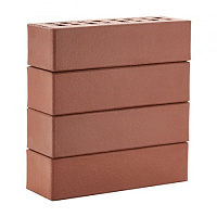 Клинкер ЛСР фасадный 0,7 NF темно-красный "Эдинбург" гладкая