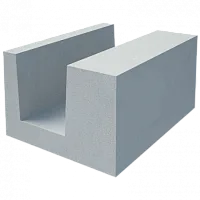 Газобетонный U-образный блок Build stone D500 500х375х250