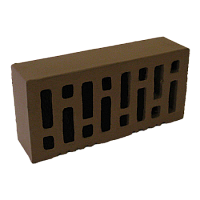 Починковский кирпич лицевой коричневый гладкий 1НФ