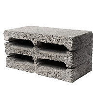 Блок керамзитобетонный стеновой Арт Альянс (фр. 5-10) 390 х 190 х 190